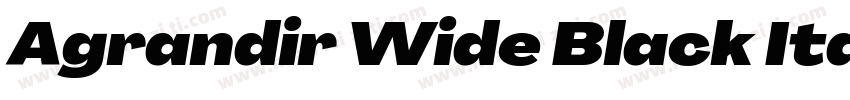 Agrandir Wide Black Italic字体转换